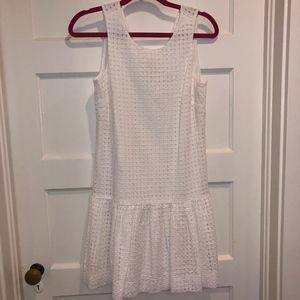 J Crew Peplum White Dress - 0